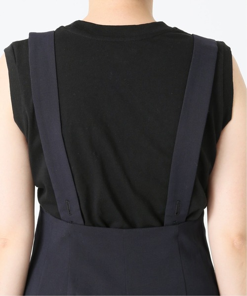 Spick & Span 梳毛ライクサロペット ネイビー size38 新品 Spick & Span（スピックアンドスパン）の「#梳毛ライク