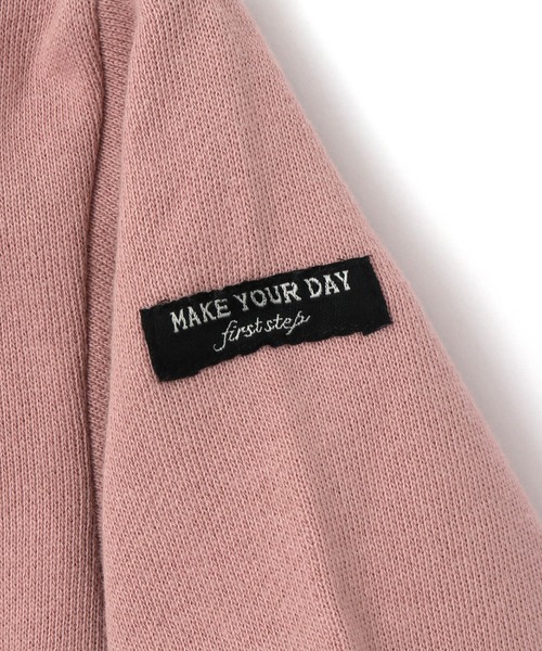 MAKE YOUR DAY（メイクユアデイ）の「フリル裏毛ロンパース■70.80cm（ロンパース・キッズ・レッド/ピンク/ミント/キャメル・80/70）」の18枚目の写真