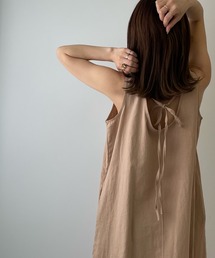 LE MORE | リネンバックオープンリボンワンピース(ワンピース)