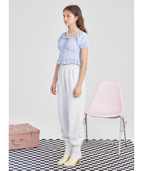 MOMC KITS（エムオーエムシーキッツ）の「『MOMC KITS/エムオーエムシーキッツ』KITS SMOCKING BL/スモッキング ブラウス（シャツ/ブラウス・レディース・ブルー/グリーン・FREE）」の10枚目の写真