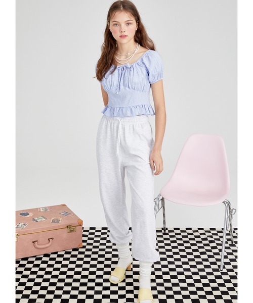 MOMC KITS（エムオーエムシーキッツ）の「『MOMC KITS/エムオーエムシーキッツ』KITS SMOCKING BL/スモッキング ブラウス（シャツ/ブラウス・レディース・ブルー/グリーン・FREE）」の13枚目の写真
