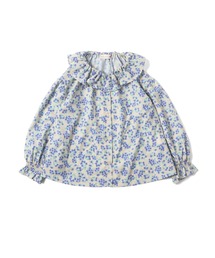 KP | シフォン小花プリントの衿フリル長袖ブラウス(100-130cm)(シャツ/ブラウス)