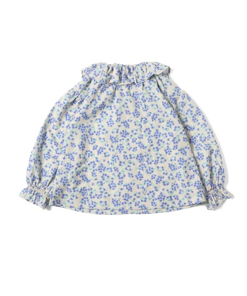 KP（ケーピー）の「シフォン小花プリントの衿フリル長袖ブラウス(100-130cm)（シャツ/ブラウス・キッズ・ブルー/ピンク・110cm/130cm/120cm/100cm）」の5枚目の写真