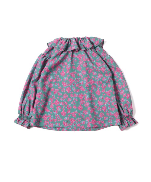 KP（ケーピー）の「シフォン小花プリントの衿フリル長袖ブラウス(100-130cm)（シャツ/ブラウス・キッズ・ブルー/ピンク・110cm/130cm/120cm/100cm）」の6枚目の写真