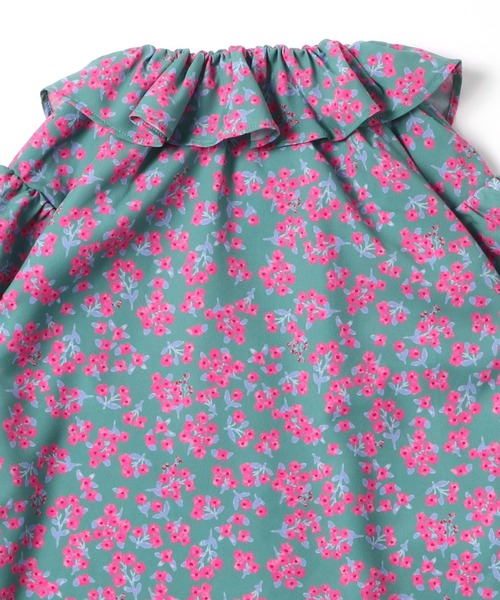 KP（ケーピー）の「シフォン小花プリントの衿フリル長袖ブラウス(100-130cm)（シャツ/ブラウス・キッズ・ブルー/ピンク・110cm/130cm/120cm/100cm）」の7枚目の写真