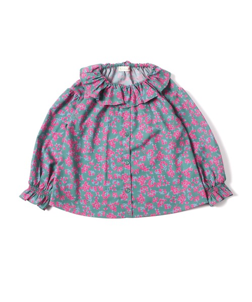 KP（ケーピー）の「シフォン小花プリントの衿フリル長袖ブラウス(100-130cm)（シャツ/ブラウス・キッズ・ブルー/ピンク・110cm/130cm/120cm/100cm）」の8枚目の写真