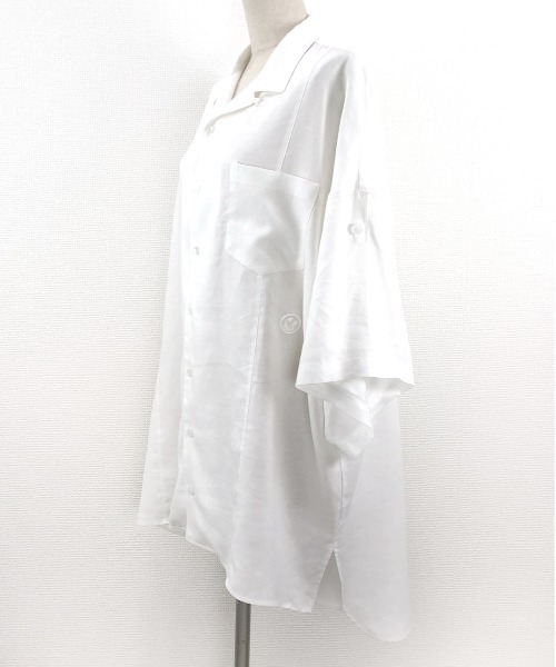 WORLD WIDE LOVE!(ワールドワイドラブ)の「スーパーBIGシャツ(シャツ/ブラウス・レディース・ミント/ブラック/オフホワイト・1)」の16枚目の写真