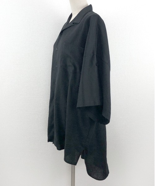 WORLD WIDE LOVE!(ワールドワイドラブ)の「スーパーBIGシャツ(シャツ/ブラウス・レディース・ミント/ブラック/オフホワイト・1)」の6枚目の写真