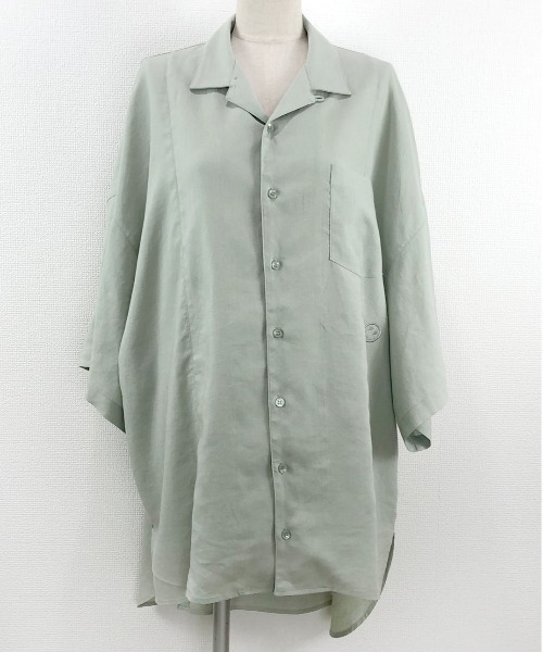 WORLD WIDE LOVE!(ワールドワイドラブ)の「スーパーBIGシャツ(シャツ/ブラウス・レディース・ミント/ブラック/オフホワイト・1)」の12枚目の写真