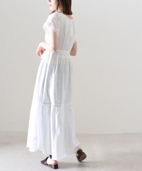 Cheek(チーク)の「レース切替カフタンワンピース(ワンピース・レディース・ブラック/オフホワイト/ピンク・FREE)」の17枚目の写真