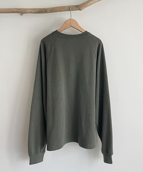 CANAL JEAN（キャナルジーン）の「RED CHOP WORKS(レッドチョップワークス) ピグメントラグランロングTシャツ（Tシャツ/カットソー・レディース・チャコールグレー/ネイビー/カーキ・38）」の15枚目の写真
