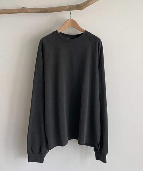 CANAL JEAN（キャナルジーン）の「RED CHOP WORKS(レッドチョップワークス) ピグメントラグランロングTシャツ（Tシャツ/カットソー・レディース・チャコールグレー/ネイビー/カーキ・38）」の17枚目の写真