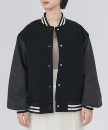 NEUNA | スタジャン/異素材切替え/カレッジ(スタジャン)