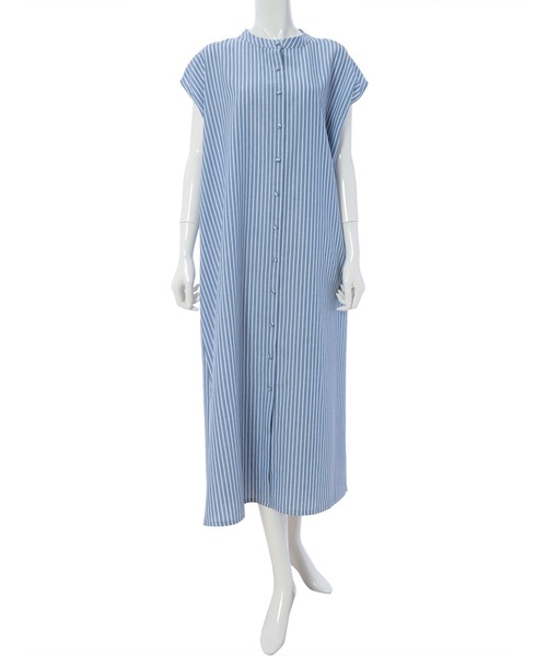 fifth（フィフス）の「ストライプロングワンピース（シャツワンピース・レディース・ブルー/ブラック・MEDIUM）」の9枚目の写真