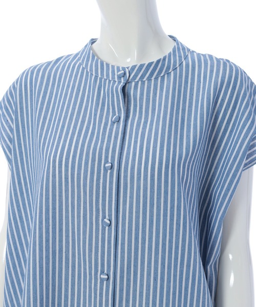 fifth（フィフス）の「ストライプロングワンピース（シャツワンピース・レディース・ブルー/ブラック・MEDIUM）」の4枚目の写真