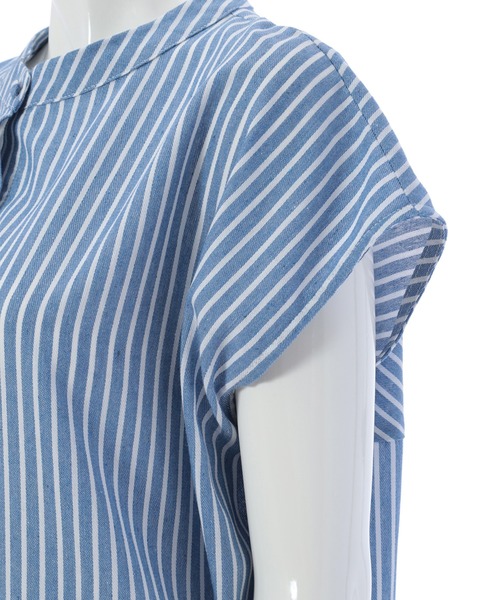 fifth（フィフス）の「ストライプロングワンピース（シャツワンピース・レディース・ブルー/ブラック・MEDIUM）」の11枚目の写真