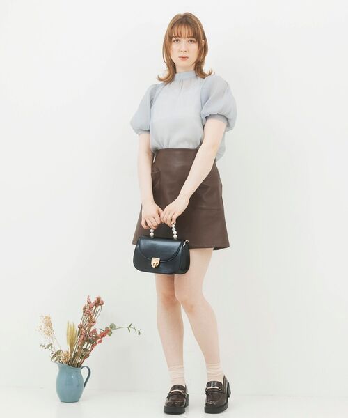 MAJESTIC LEGON（マジェスティックレゴン）の「アソートスリムミニスカート（スカート・レディース・ベージュ/ブラウン/ブラウン系その他2・MEDIUM）」の8枚目の写真