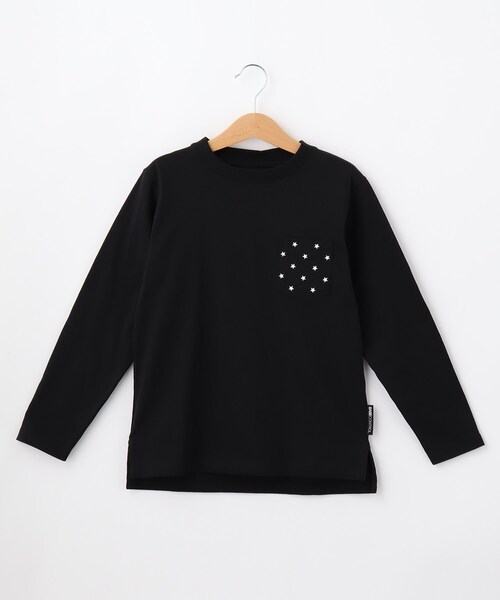 BASECONTROL(ベースコントロール)の「◆KIDS 定番空紡糸天竺 長袖ポケットデザインTシャツ(Tシャツ/カットソー・キッズ・ネイビー/アイボリー/グレー系その他/グレー系その他2/ブラック系/アイボリー系・11/12/13/14)」の2枚目の写真