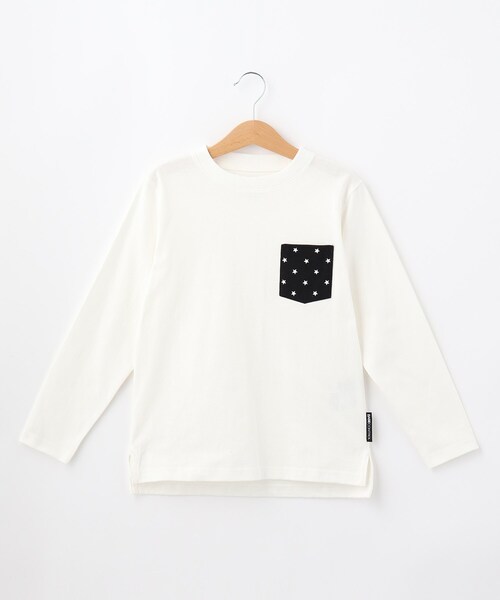 BASECONTROL(ベースコントロール)の「◆KIDS 定番空紡糸天竺 長袖ポケットデザインTシャツ(Tシャツ/カットソー・キッズ・ネイビー/アイボリー/グレー系その他/グレー系その他2/ブラック系/アイボリー系・11/12/13/14)」の5枚目の写真