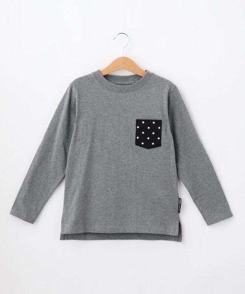 BASECONTROL(ベースコントロール)の「◆KIDS 定番空紡糸天竺 長袖ポケットデザインTシャツ(Tシャツ/カットソー・キッズ・ネイビー/アイボリー/グレー系その他/グレー系その他2/ブラック系/アイボリー系・11/12/13/14)」の8枚目の写真
