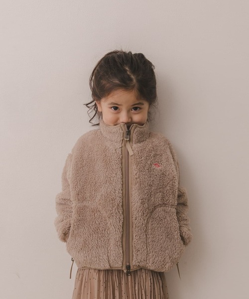 URBAN RESEARCH DOORS(アーバンリサーチドアーズ)の「DANTON HIGH PILE ZIP S/C JACKET(KIDS)(その他アウター・キッズ・ブラック/ライトカーキ/ピンクベージュ・115/135)」の3枚目の写真