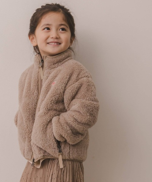 URBAN RESEARCH DOORS(アーバンリサーチドアーズ)の「DANTON HIGH PILE ZIP S/C JACKET(KIDS)(その他アウター・キッズ・ブラック/ライトカーキ/ピンクベージュ・115/135)」の5枚目の写真