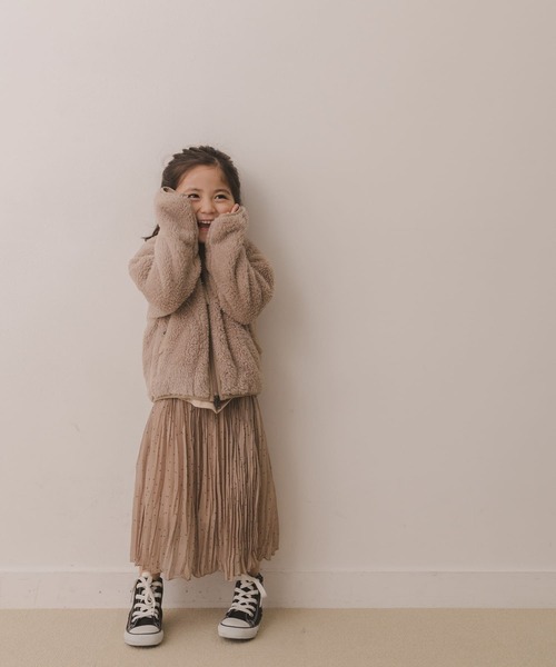 URBAN RESEARCH DOORS(アーバンリサーチドアーズ)の「DANTON HIGH PILE ZIP S/C JACKET(KIDS)(その他アウター・キッズ・ブラック/ライトカーキ/ピンクベージュ・115/135)」の7枚目の写真