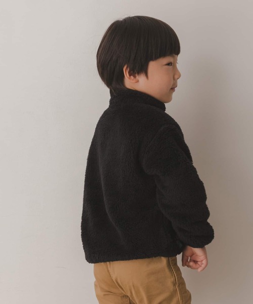 URBAN RESEARCH DOORS(アーバンリサーチドアーズ)の「DANTON HIGH PILE ZIP S/C JACKET(KIDS)(その他アウター・キッズ・ブラック/ライトカーキ/ピンクベージュ・115/135)」の10枚目の写真
