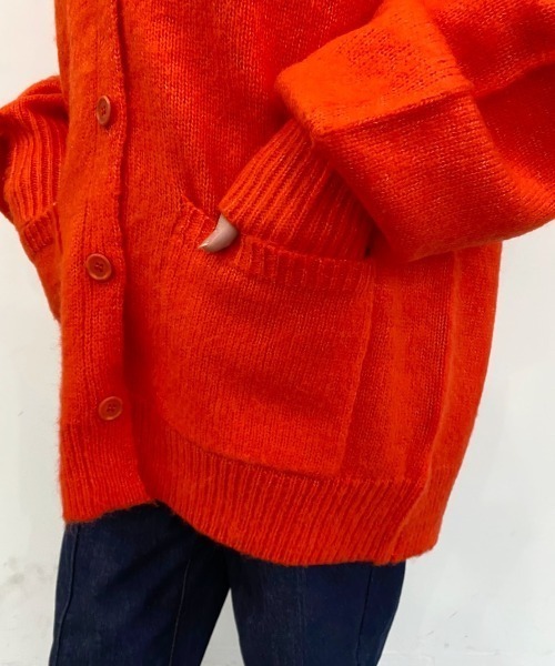 nemne store（ネンネストア）の「子羊と遊ぶモヘアタッチルーズカーディガン（カーディガン/ボレロ・レディース・ライトブルー/レッド/オフホワイト/ピンク/グリーン/ダークブルー・フリー）」の21枚目の写真