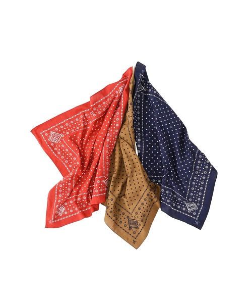 45R（フォーティファイブアール）の「セルビッチの二段水玉バンダナ（バンダナ/スカーフ・レディース・レッド/ネイビー/ベージュ・FREE）」の6枚目の写真