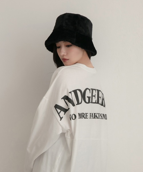 ANDGEEBEE（アンジービー）の「【SELECT】ファーバケットハット（ハット・レディース・ブラック・FREE）」の3枚目の写真