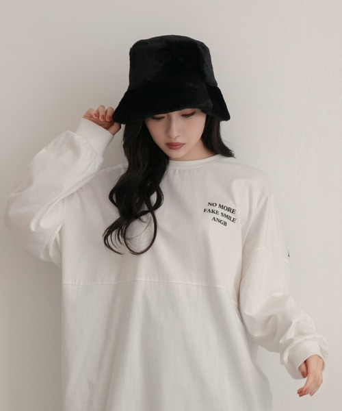 ANDGEEBEE（アンジービー）の「【SELECT】ファーバケットハット（ハット・レディース・ブラック・FREE）」の5枚目の写真