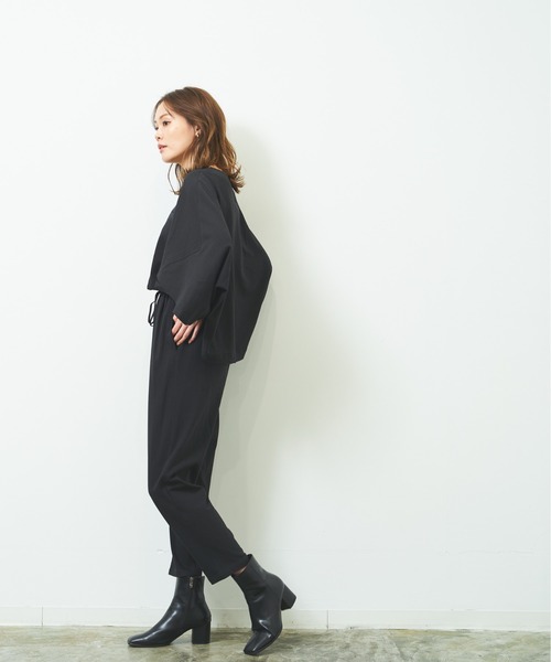 HERENCIA(ヘレンチア)の「ケープ風 オールインワン(つなぎ/オールインワン・レディース・ブラック・MEDIUM)」の7枚目の写真