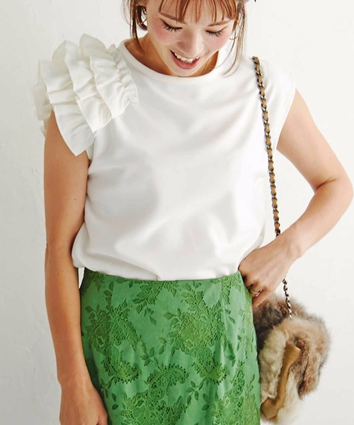 ☆ANDMARY Mew frill tops ミューフリルトップス ニット andmary