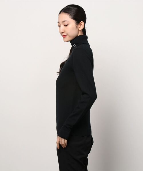 FRED PERRY(フレッドペリー)の「Roll Neck Knitted Top(ニット/セーター・レディース・ブラック・10)」の3枚目の写真
