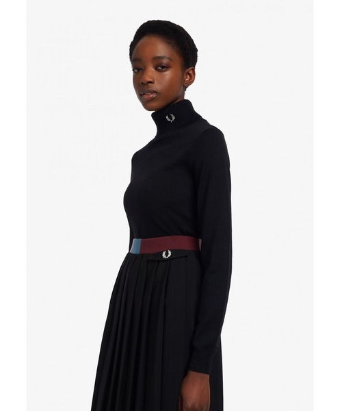 FRED PERRY(フレッドペリー)の「Roll Neck Knitted Top(ニット/セーター・レディース・ブラック・10)」の1枚目の写真