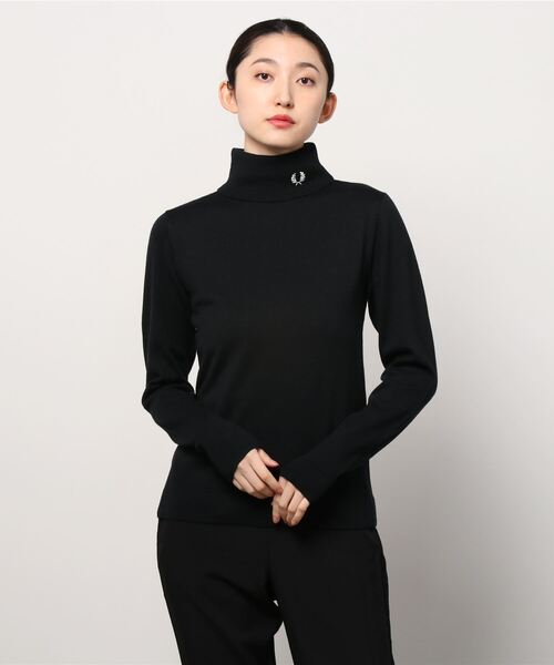 FRED PERRY(フレッドペリー)の「Roll Neck Knitted Top(ニット/セーター・レディース・ブラック・10)」の7枚目の写真