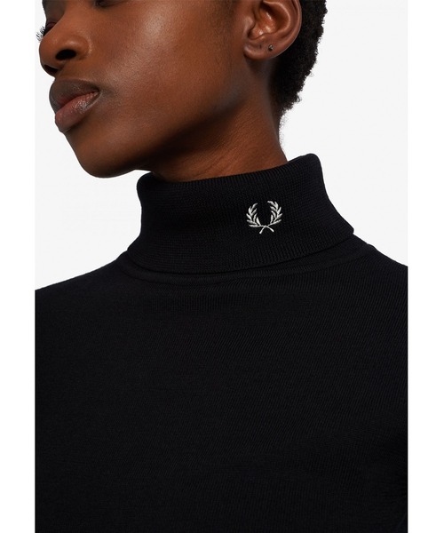 FRED PERRY(フレッドペリー)の「Roll Neck Knitted Top(ニット/セーター・レディース・ブラック・10)」の5枚目の写真