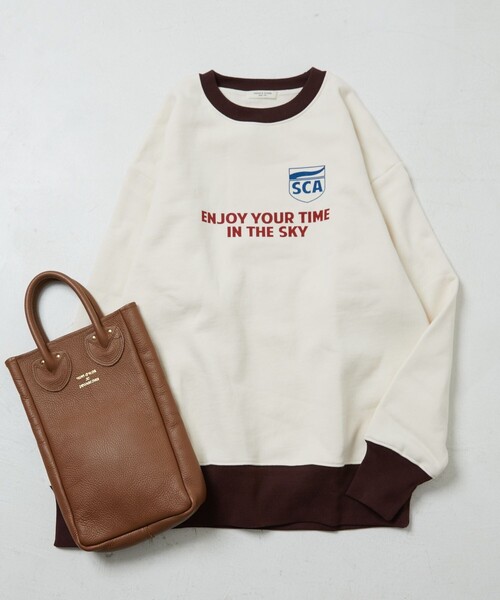 FREAK'S STORE（フリークスストア）の「リンガーロゴスウェット（スウェット・レディース・ブラウン/グリーン/ネイビー・ﾌﾘ-）」の2枚目の写真