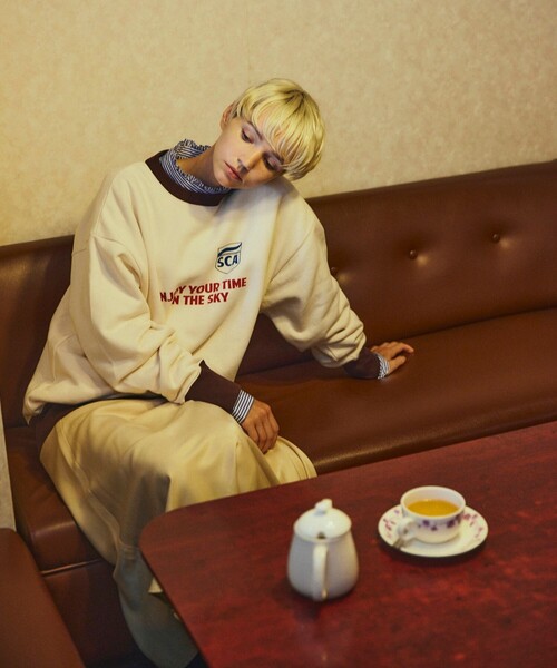 FREAK'S STORE（フリークスストア）の「リンガーロゴスウェット（スウェット・レディース・ブラウン/グリーン/ネイビー・ﾌﾘ-）」の10枚目の写真