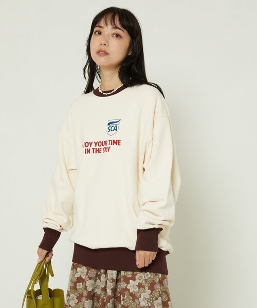 FREAK'S STORE（フリークスストア）の「リンガーロゴスウェット（スウェット・レディース・ブラウン/グリーン/ネイビー・ﾌﾘ-）」の14枚目の写真