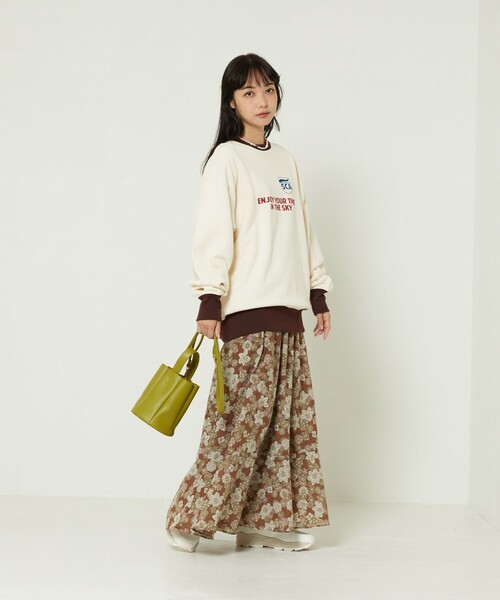 FREAK'S STORE（フリークスストア）の「リンガーロゴスウェット（スウェット・レディース・ブラウン/グリーン/ネイビー・ﾌﾘ-）」の7枚目の写真