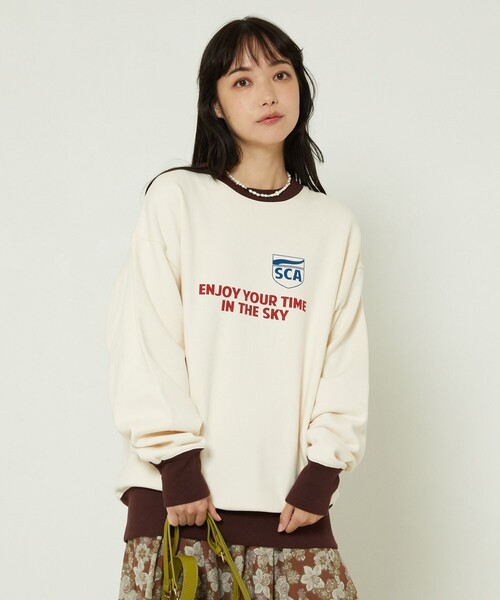 FREAK'S STORE（フリークスストア）の「リンガーロゴスウェット（スウェット・レディース・ブラウン/グリーン/ネイビー・ﾌﾘ-）」の21枚目の写真