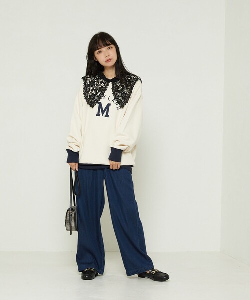 FREAK'S STORE（フリークスストア）の「リンガーロゴスウェット（スウェット・レディース・ブラウン/グリーン/ネイビー・ﾌﾘ-）」の8枚目の写真