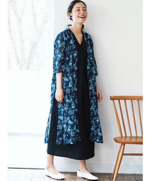 and myera（アンド マイラ）の「ａｎｄ　ｍｙｅｒａ　更紗ガウンワンピース（ワンピース・レディース・ブルー・SMALL/MEDIUM/LARGE/X-LARGE）」の13枚目の写真