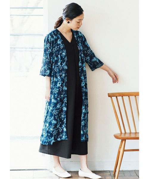 and myera（アンド マイラ）の「ａｎｄ　ｍｙｅｒａ　更紗ガウンワンピース（ワンピース・レディース・ブルー・SMALL/MEDIUM/LARGE/X-LARGE）」の11枚目の写真