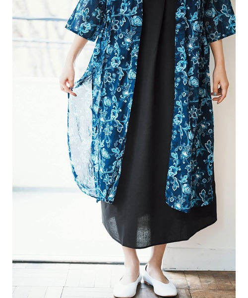 and myera（アンド マイラ）の「ａｎｄ　ｍｙｅｒａ　更紗ガウンワンピース（ワンピース・レディース・ブルー・SMALL/MEDIUM/LARGE/X-LARGE）」の8枚目の写真