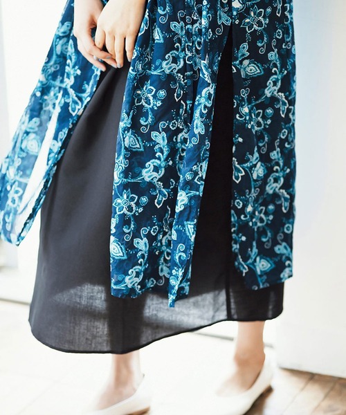 and myera（アンド マイラ）の「ａｎｄ　ｍｙｅｒａ　更紗ガウンワンピース（ワンピース・レディース・ブルー・SMALL/MEDIUM/LARGE/X-LARGE）」の10枚目の写真