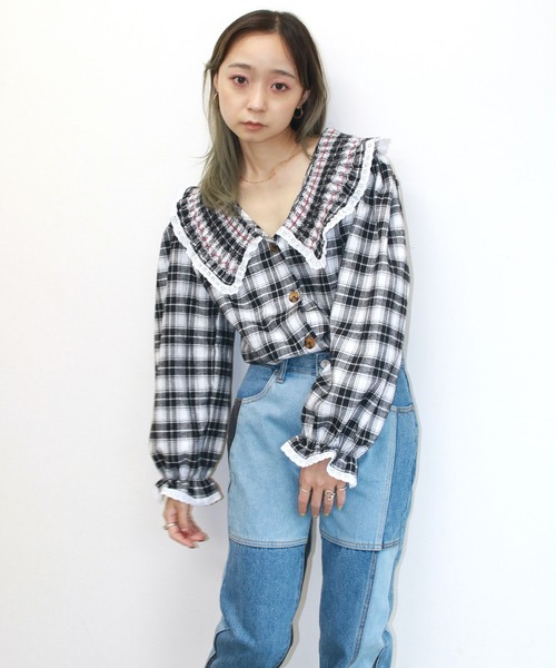grapevine by k3（グレープバインバイケースリー）の「LILA Shirt（シャツ/ブラウス・レディース・ブラック・M/S）」の3枚目の写真