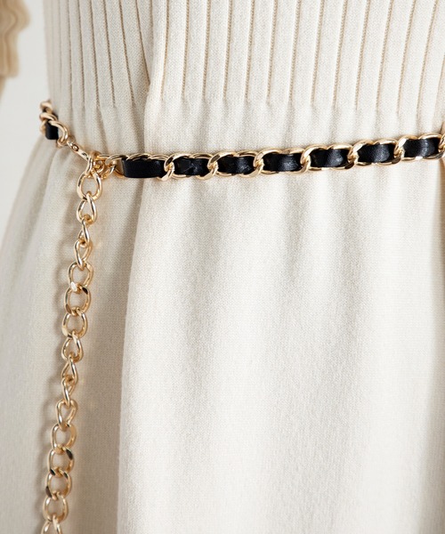 MILLION CARATS（ミリオンカラッツ）の「チェーンベルト（ベルト・レディース・ブラック/ホワイト・FREE）」の4枚目の写真